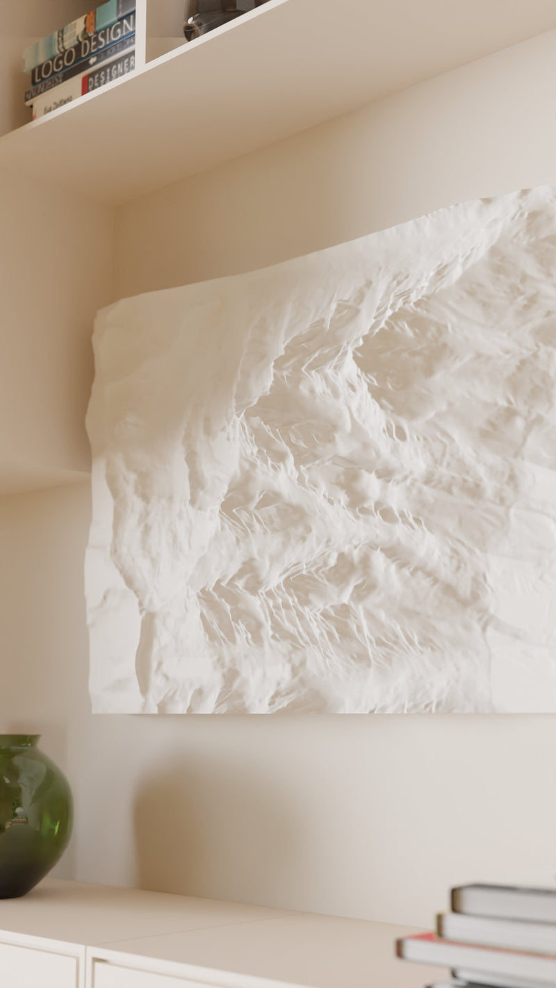 Grand Teton Premium Magnetic Carved Topographic Wall Map – High Detail with custom Finishes