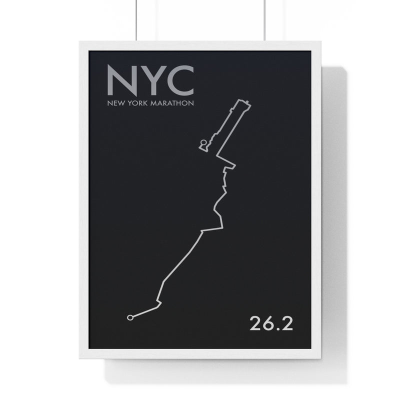 New York Marathon Print Framed. Minimal Style
