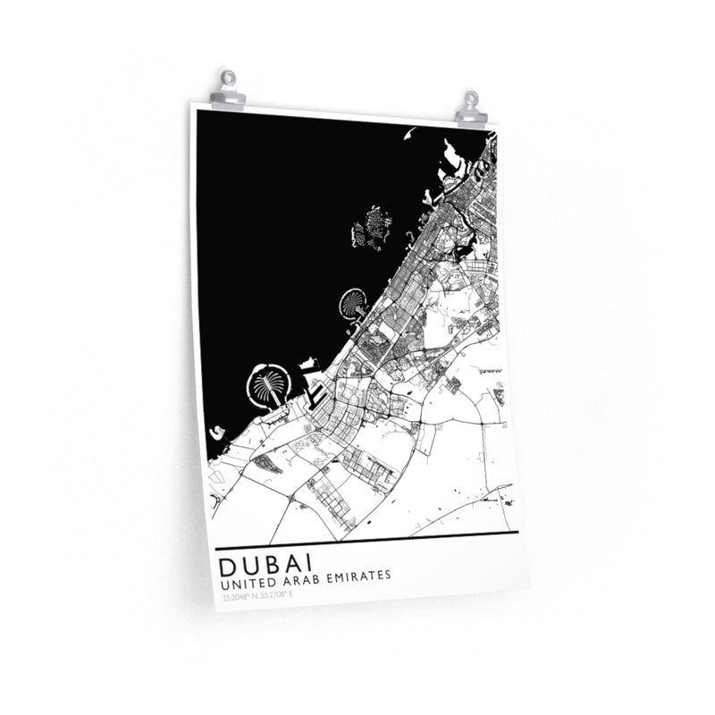 Dubai map print