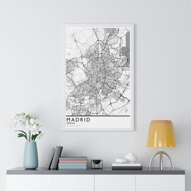 Custom Location City Print. Framed. Classic Style