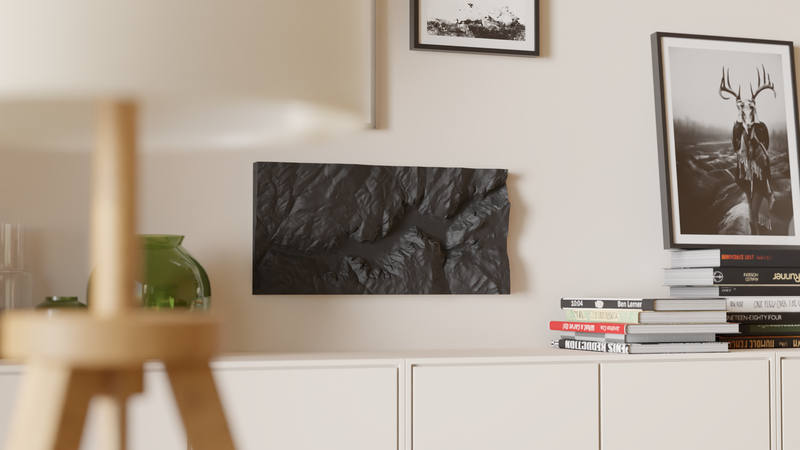 Custom Location Premium Magnetic Carved Topographic Wall Map – High Detail with custom Finishes