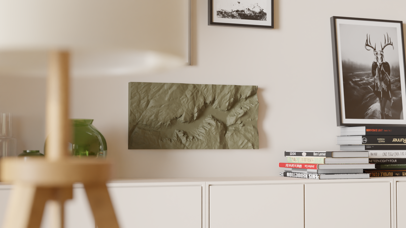 Custom Location Premium Magnetic Carved Topographic Wall Map – High Detail with custom Finishes