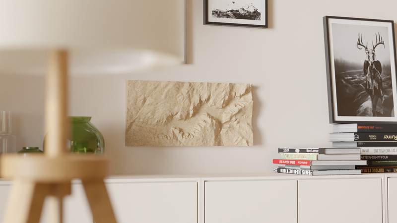 Custom Location Premium Magnetic Carved Topographic Wall Map – High Detail with custom Finishes