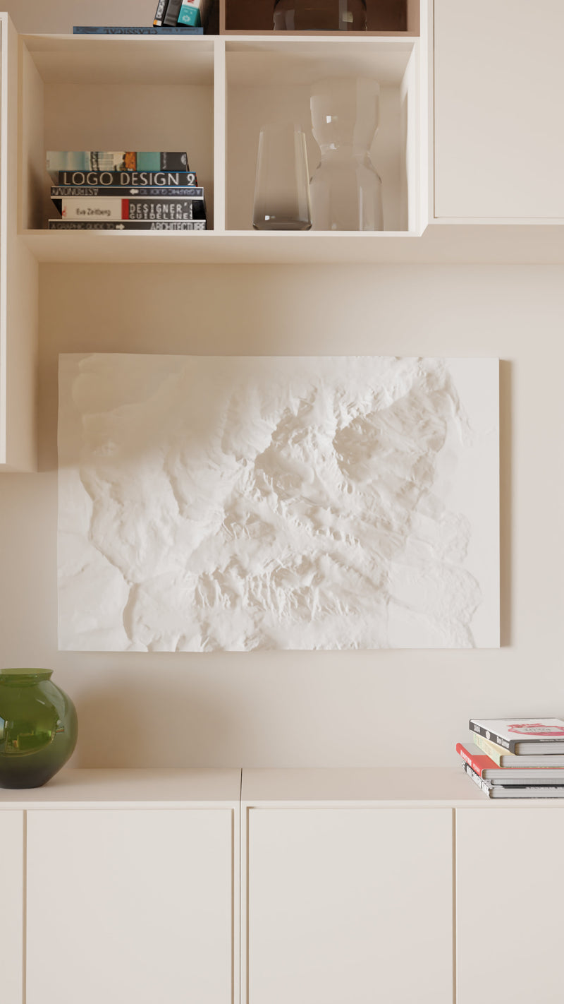 Grand Teton Premium Magnetic Carved Topographic Wall Map – High Detail with custom Finishes