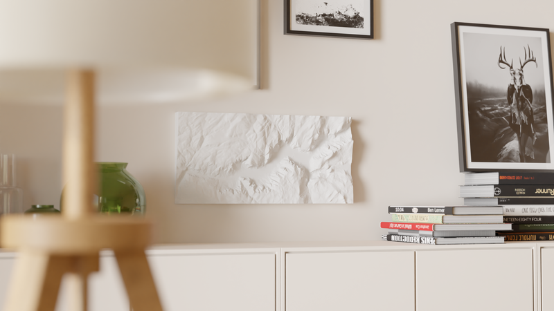 Custom Location Premium Magnetic Carved Topographic Wall Map – High Detail with custom Finishes