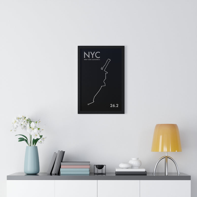 New York Marathon Print Framed. Minimal Style