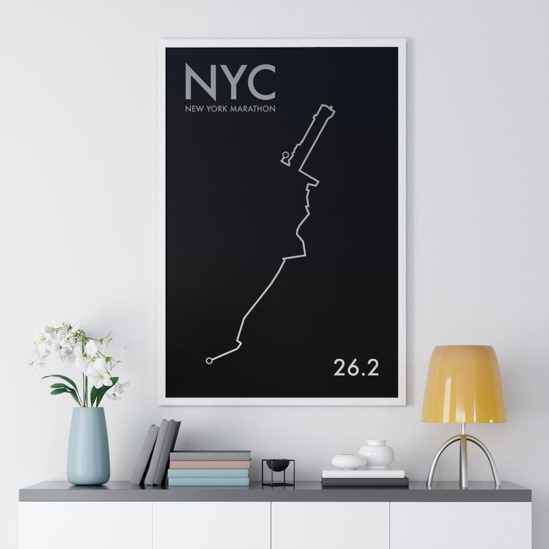 New York Marathon Print Framed. Minimal Style