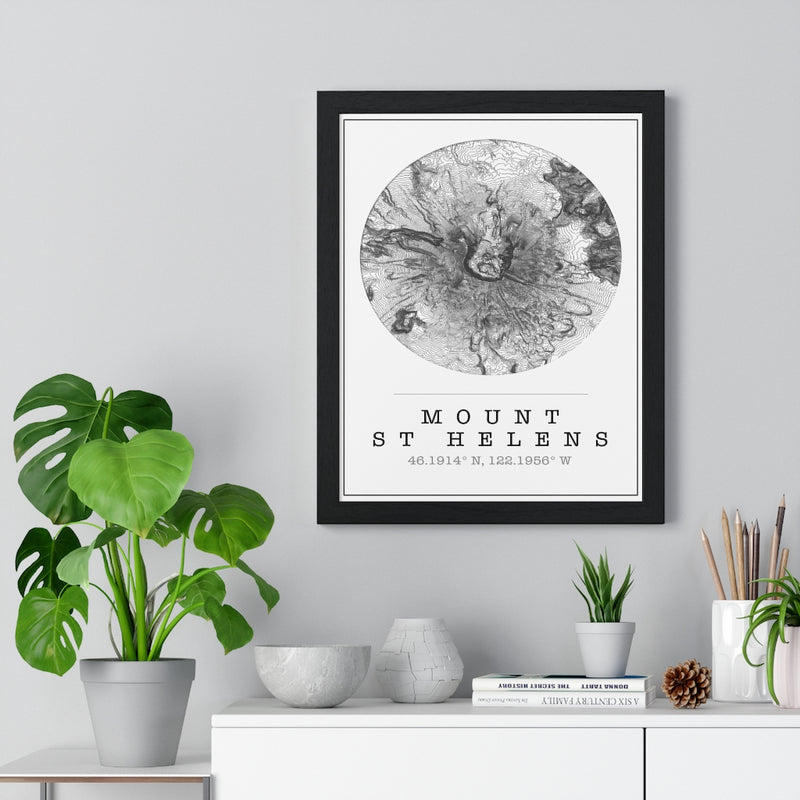 mt st helens map print