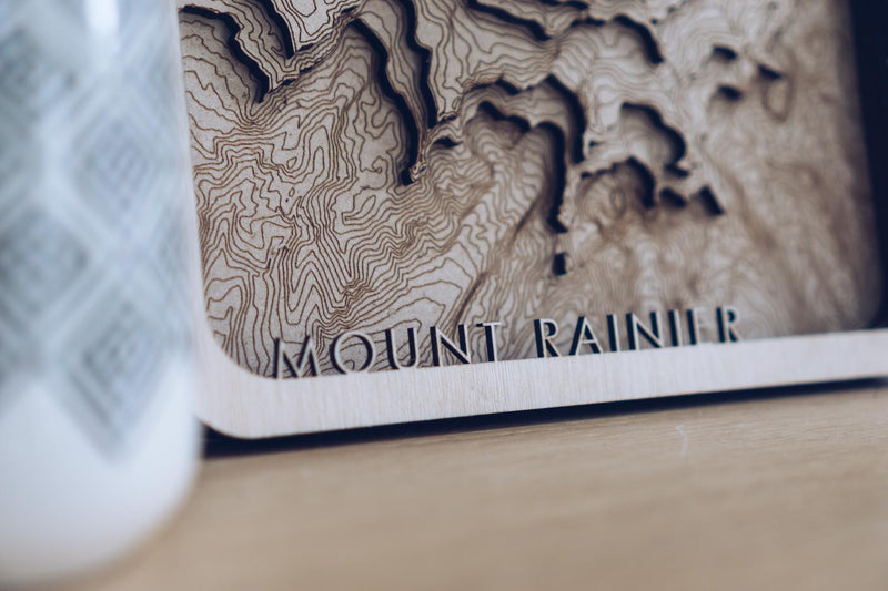 Mount rainier Laser cut map