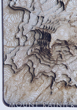 Mount rainier Laser cut map