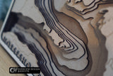 Topographic wood map