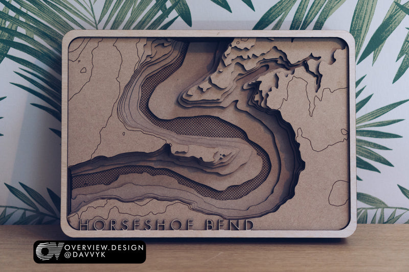 Laser Cut Wood Map