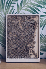 Barcelona Wood Map