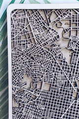 Barcelona Laser Cut Wood Map