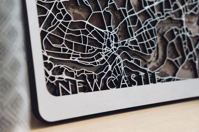 Newcastle Upon Tyne wood Map