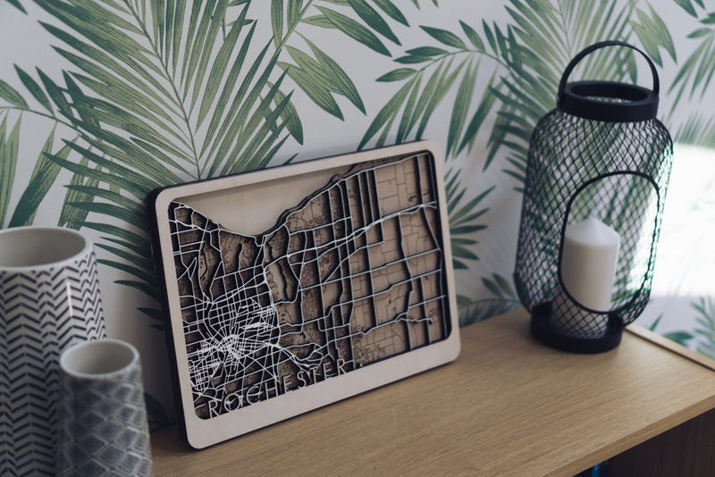 custom wood map