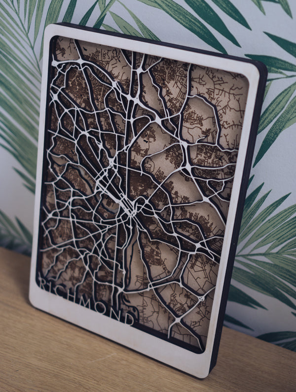 richmond laser cut map