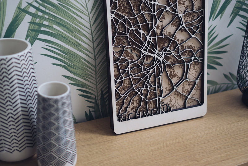 custom wood map