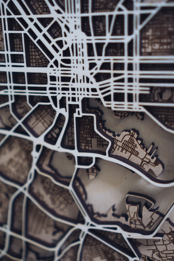 Baltimore laser cut map