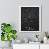 framed map print