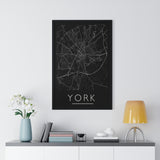 York Map Print. Framed. Mono Style