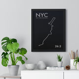 Custom Location Marathon Map Print. Minimal Style