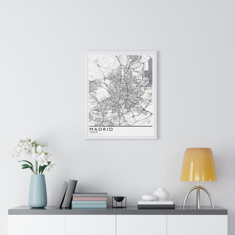 Custom Location City Print. Framed. Classic Style