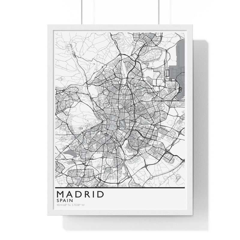 Madrid City Print Framed. Classic Style