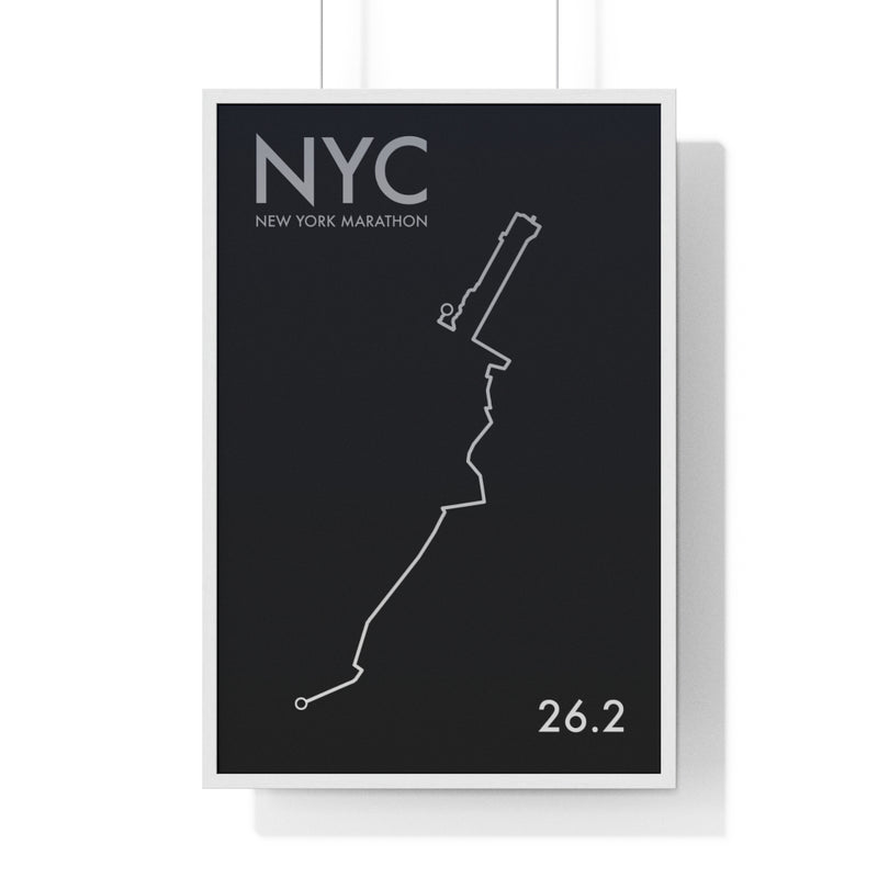 New York Marathon Print Framed. Minimal Style