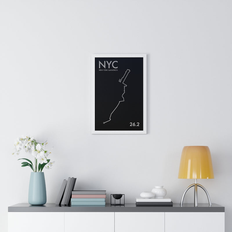 New York Marathon Print Framed. Minimal Style