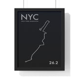 New York Marathon Print Framed. Minimal Style