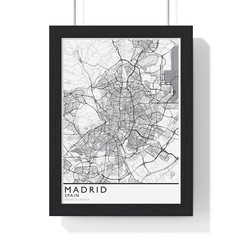 Madrid City Print Framed. Classic Style