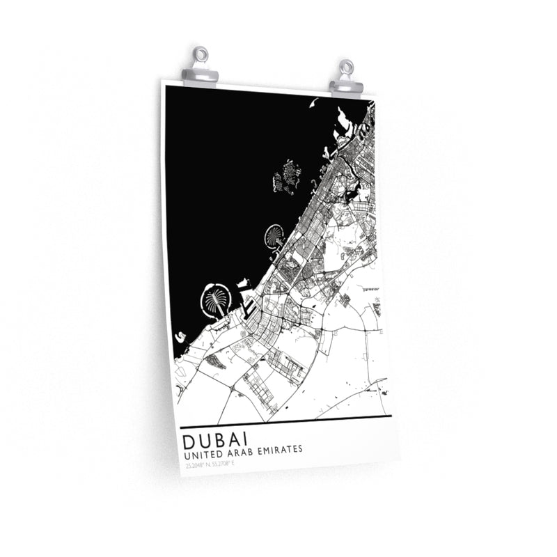 Dubai map print