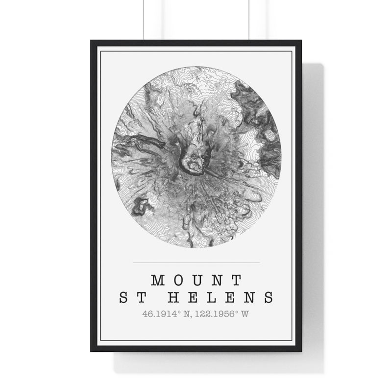 mt st helens map print