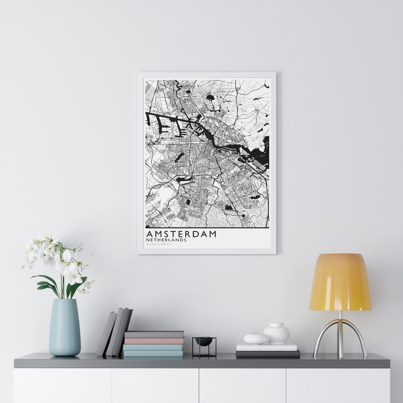 Amsterdam City Print Framed. Classic Style