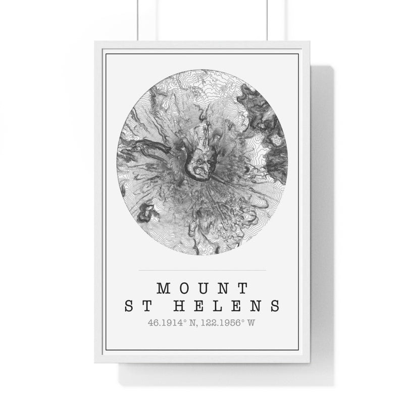 mt st helens map print