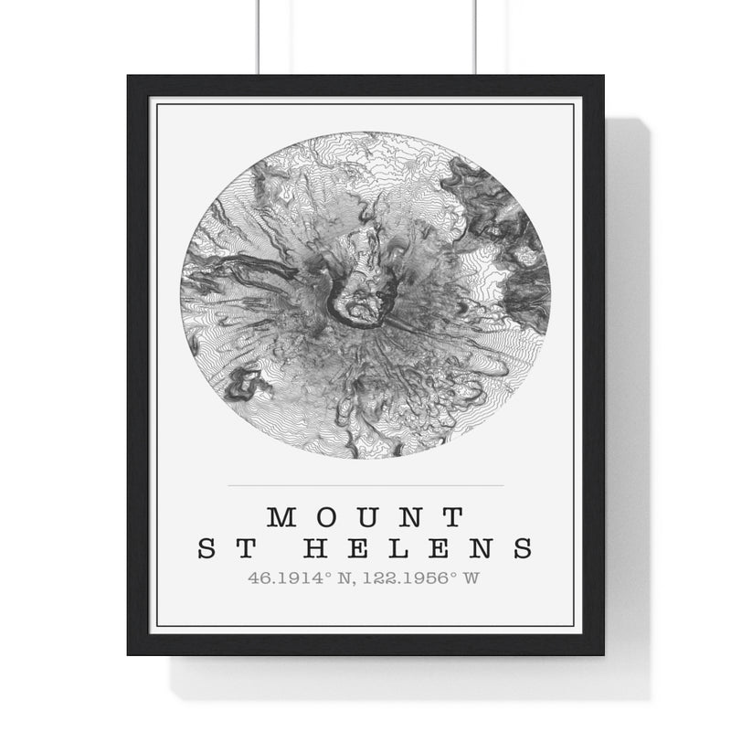 mt st helens map print