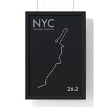 New York Marathon Print Framed. Minimal Style