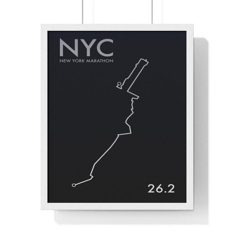 New York Marathon Print Framed. Minimal Style