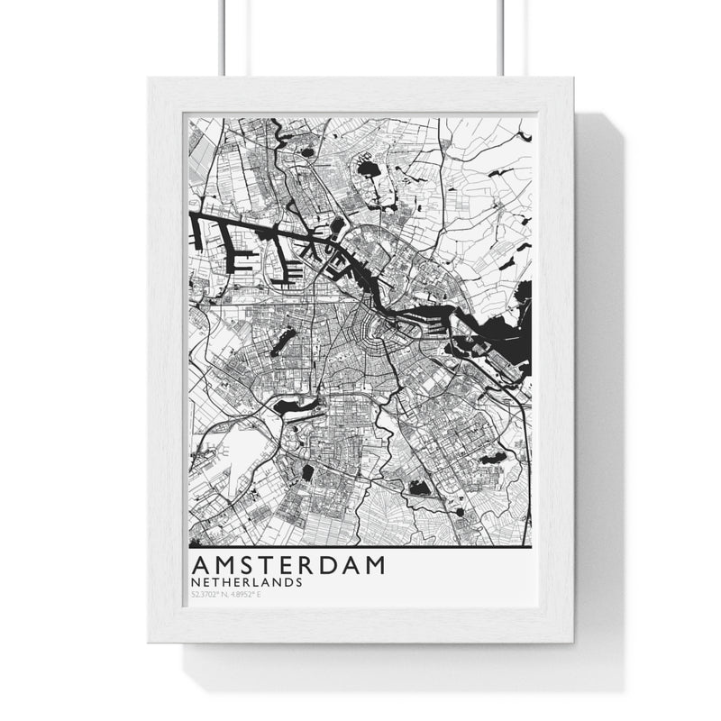 Amsterdam City Print Framed. Classic Style