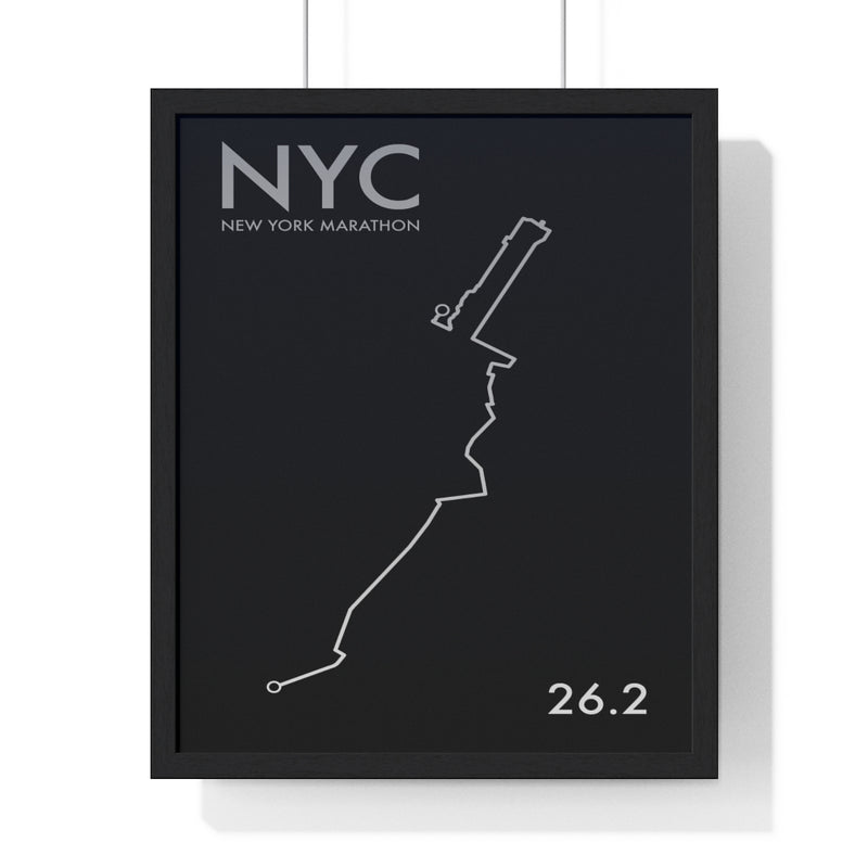 New York Marathon Print Framed. Minimal Style