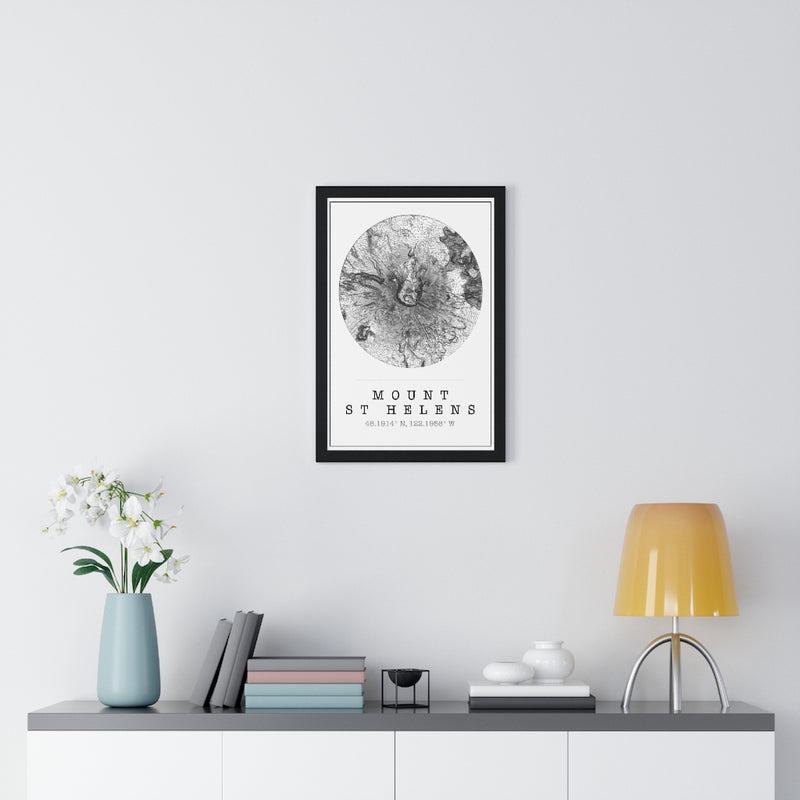 mt st helens map print