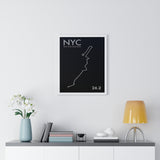 New York Marathon Print Framed. Minimal Style