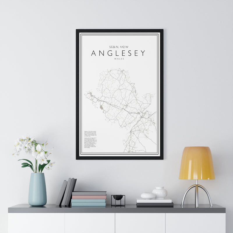 Anglesey Print Framed. Minimal Style