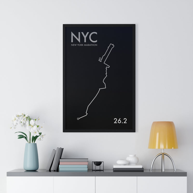 Custom Location Marathon Map Print. Minimal Style