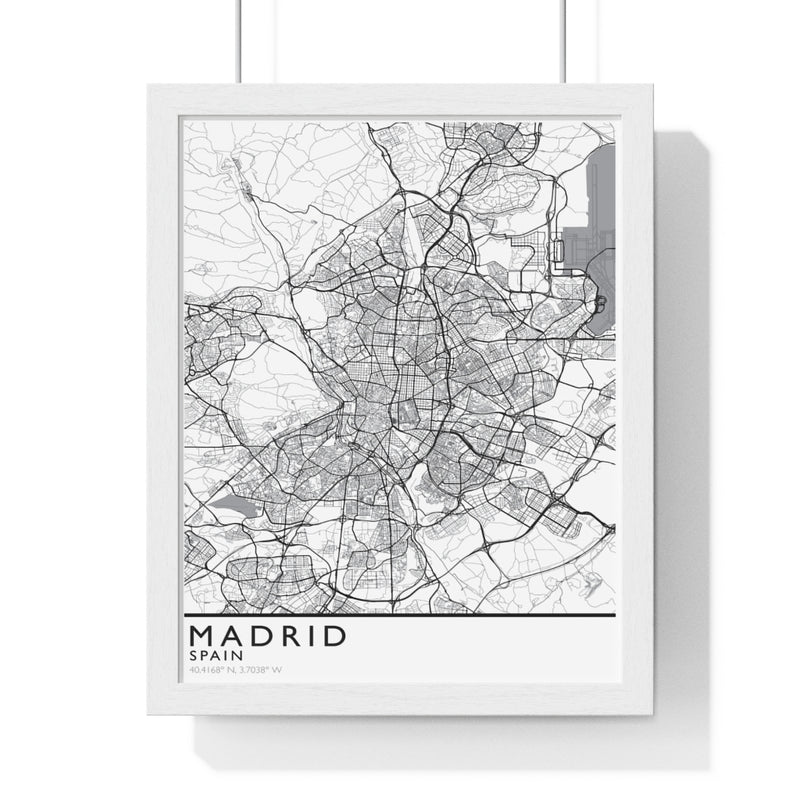 Madrid City Print Framed. Classic Style