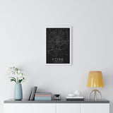 York Map Print. Framed. Mono Style