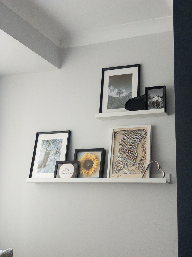 framed wood map
