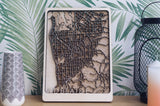 custom location wood map