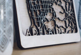Adelaide Laser cut Wood art